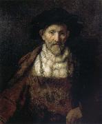 REMBRANDT Harmenszoon van Rijn Portrait of an Old Man in Period Costume oil painting on canvas